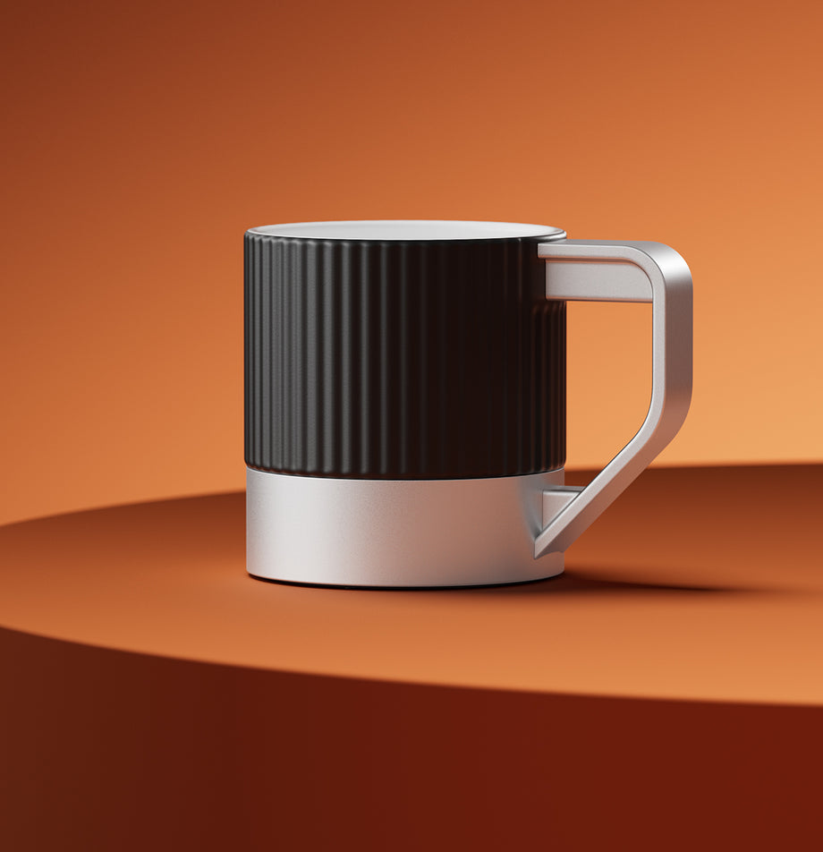 Çay Takımı, Yivli Porselen ve Alüminyum Malzeme