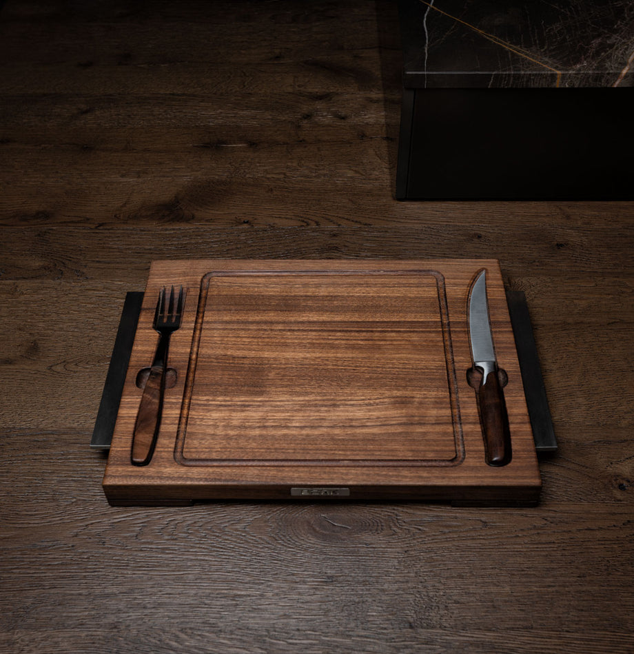 Biftek Tahtası, Brezilya Cevizinden El Yapımı, Sofistike Biftek Servisi