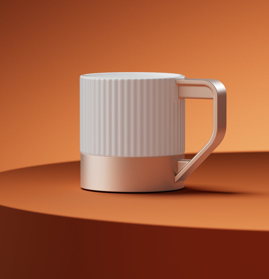 Çay Takımı, Yivli Porselen ve Alüminyum Malzeme