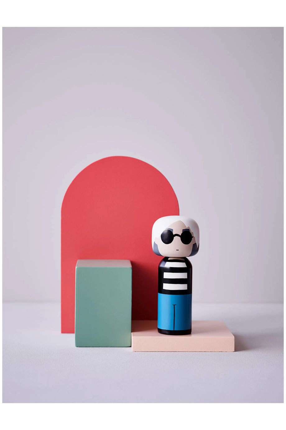 ANDY Dekoratif Figür, El Boyamalı Kokeshi Tarzı, 14,5 cm
