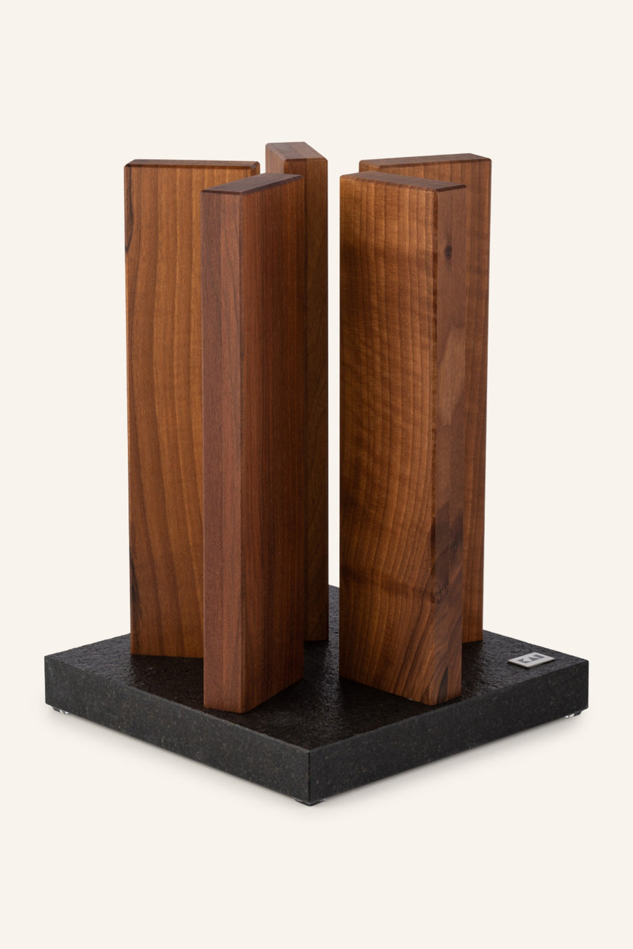 Bıçak Bloğu 30 cm ,Ceviz ve Granit, Manyetik Sistemli, 10 Bıçak Kapasiteli