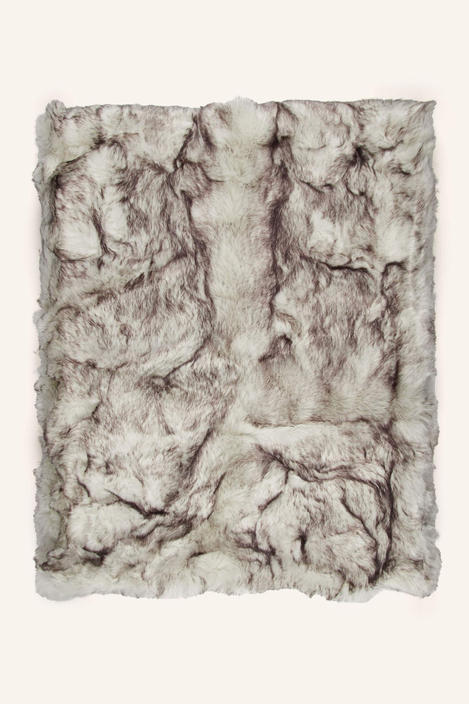 PHOENIX Suni Kürk Ekose Battaniye 150x200 cm, Yumuşak Kadife Sırtlı