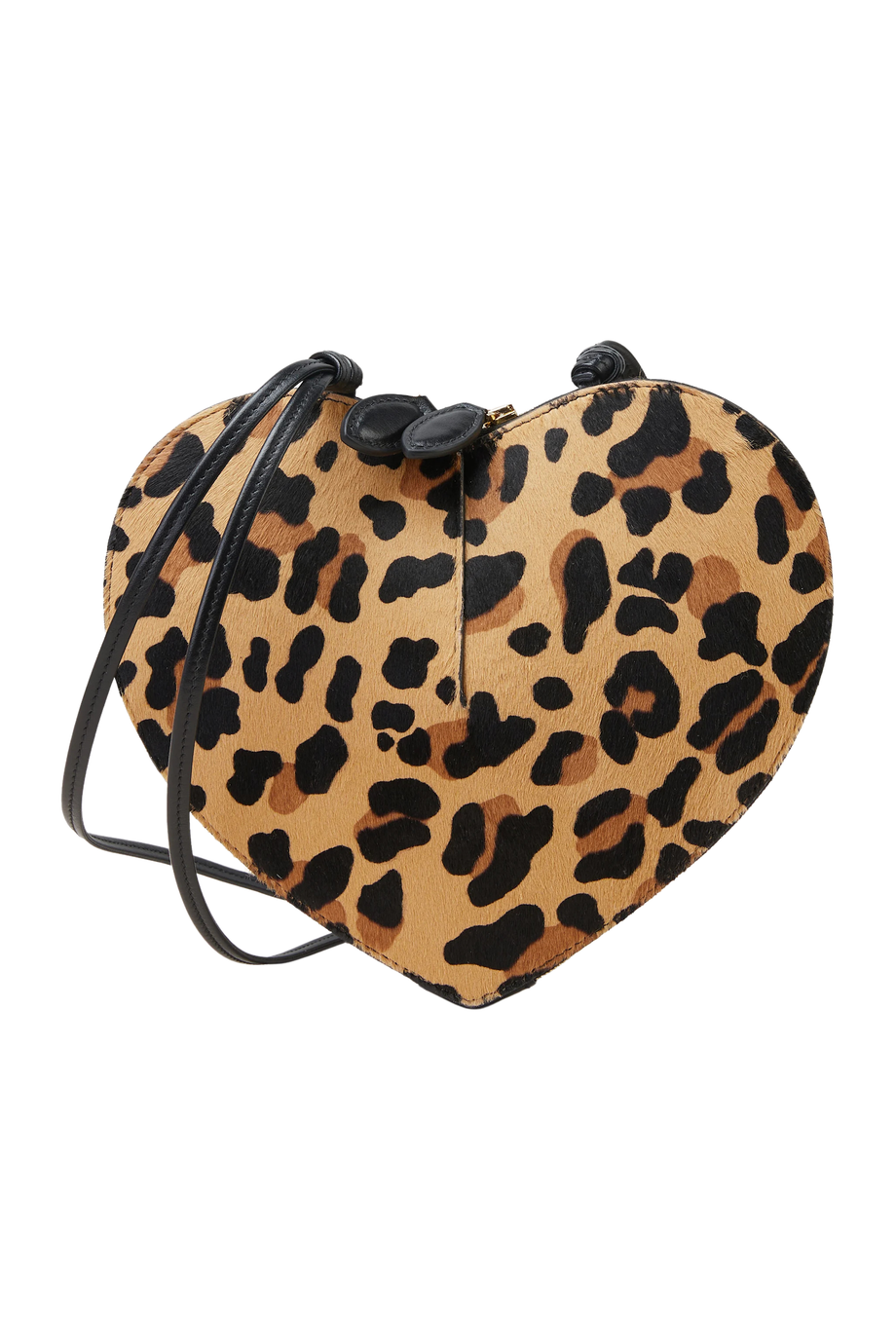 Le Coeur Kalp Omuz Çantası, Animal Print Deri, Ayarlanabilir Askı, İtalya Yapımı