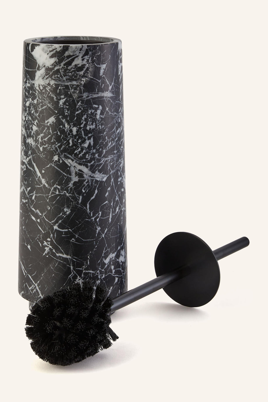 ORION WC Fırça Seti 41 cm, Doğal Taş, Kapaklı, Metal Saplı, El Yapımı