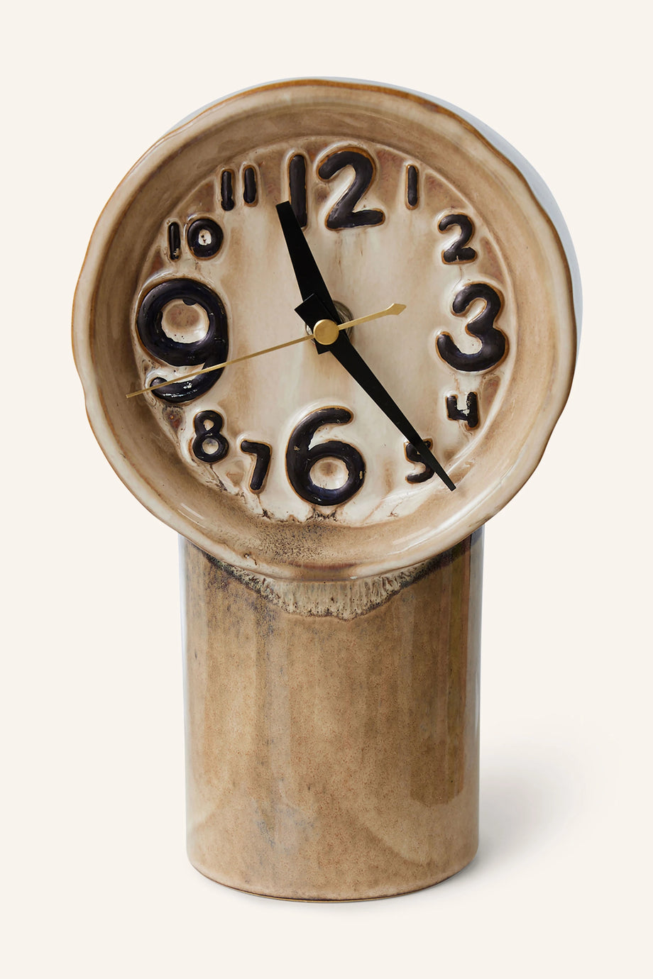 Seramik Masa Saati, El Boyaması Kadranlı