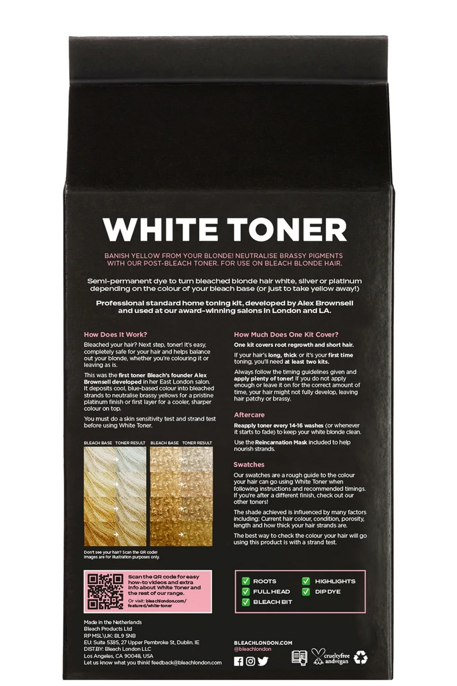White Toner Kit Sarı Alt Tonları Gidermeye Yardımcı, 16-20 Haftaya Kadar Kalıcı Toner Seti