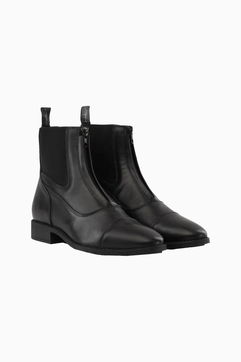 Ön Fermuarlı Premium Deri Unisex Binicilik Botu