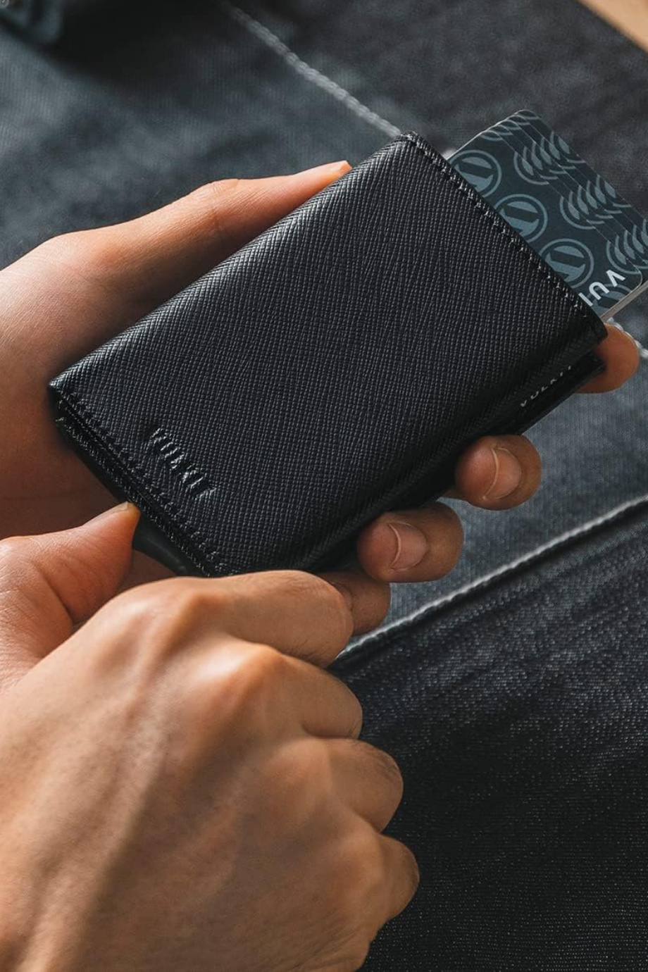 RFID Korumalı Deri Pop-Up Erkek Kartlık Cüzdan