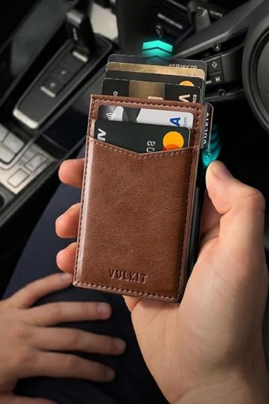 RFID Korumalı Deri Pop-Up Erkek Kartlık Cüzdan