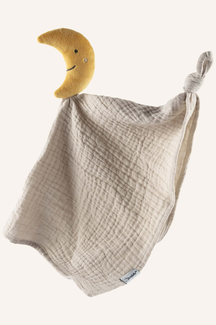 Schmusetuch Mond Yumuşak Musselin Kumaş, Kısa Tüylü Ay Figürü, 100% Polyester