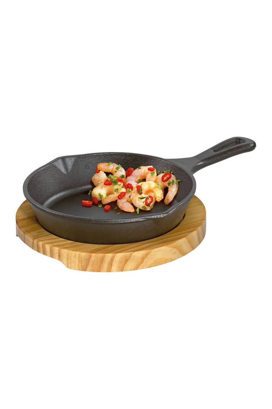 BBQ Grill ve Servis Tavası, 18 cm, Dökme Demir, Şık Sunum