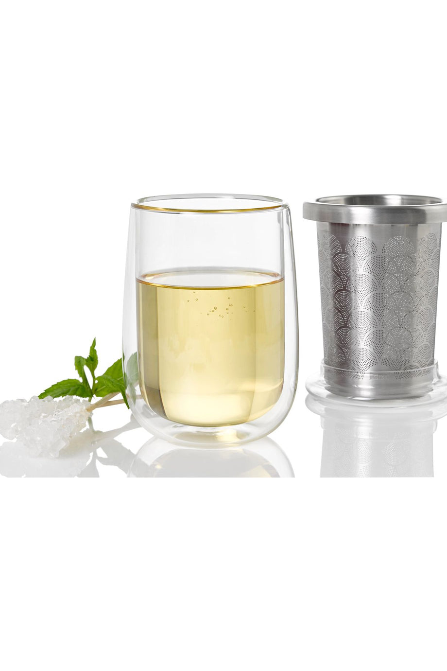 Çift Cidarlı Borosilikat Çay Bardağı ve Çay Filtresi 13,5 cm 0,4 L