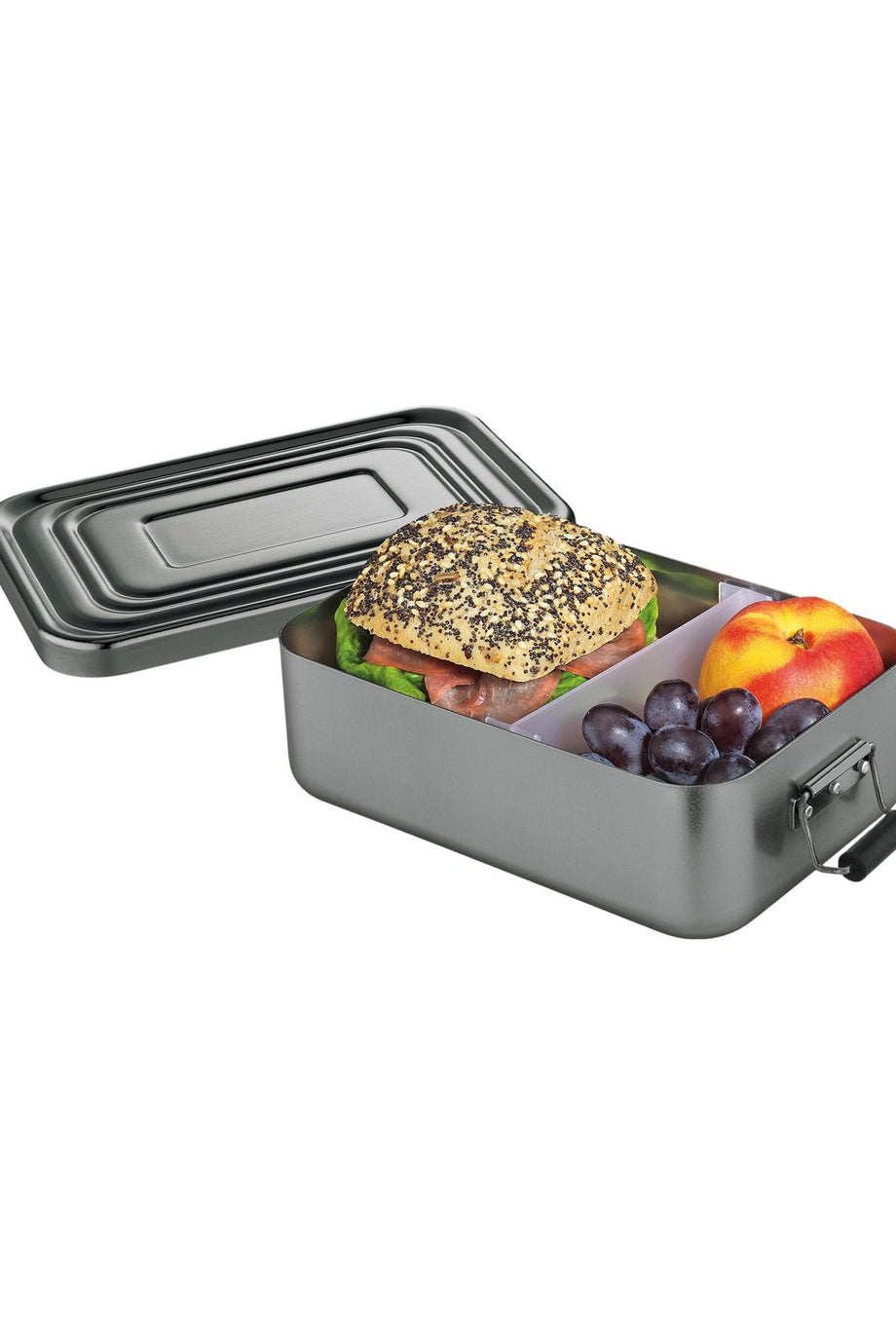 Büyük Lunchbox 23x15x6,5 cm, Alüminyum, Sızdırmaz ve Ayraçlı