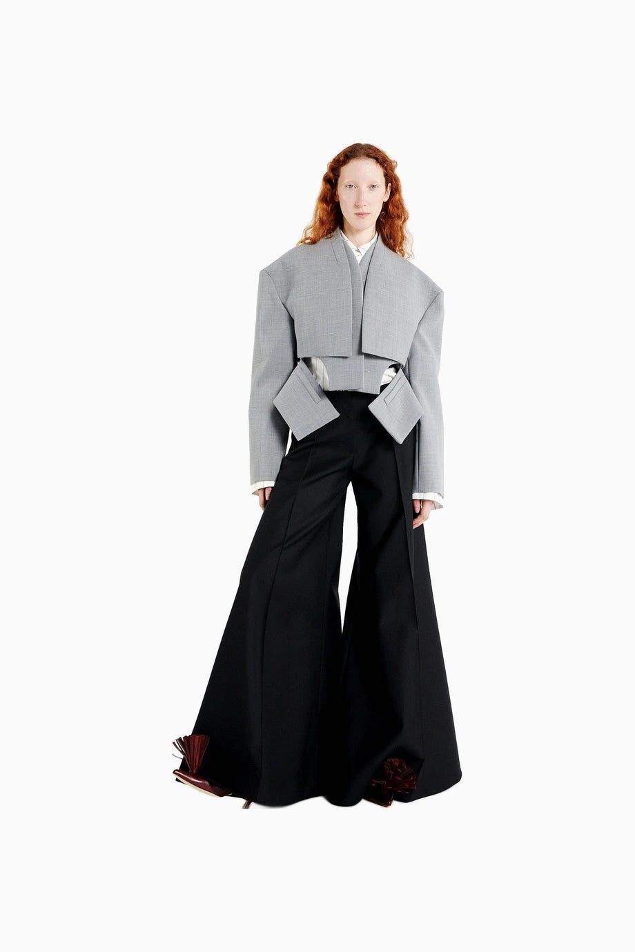 Kadın Siyah Geniş Paça Pantolon