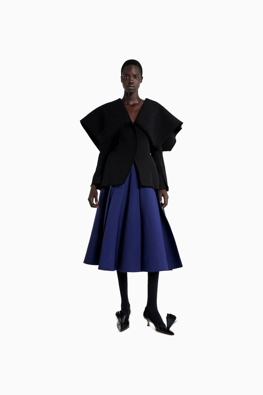 Kadın Siyah Yün Dar Kesim Ceket