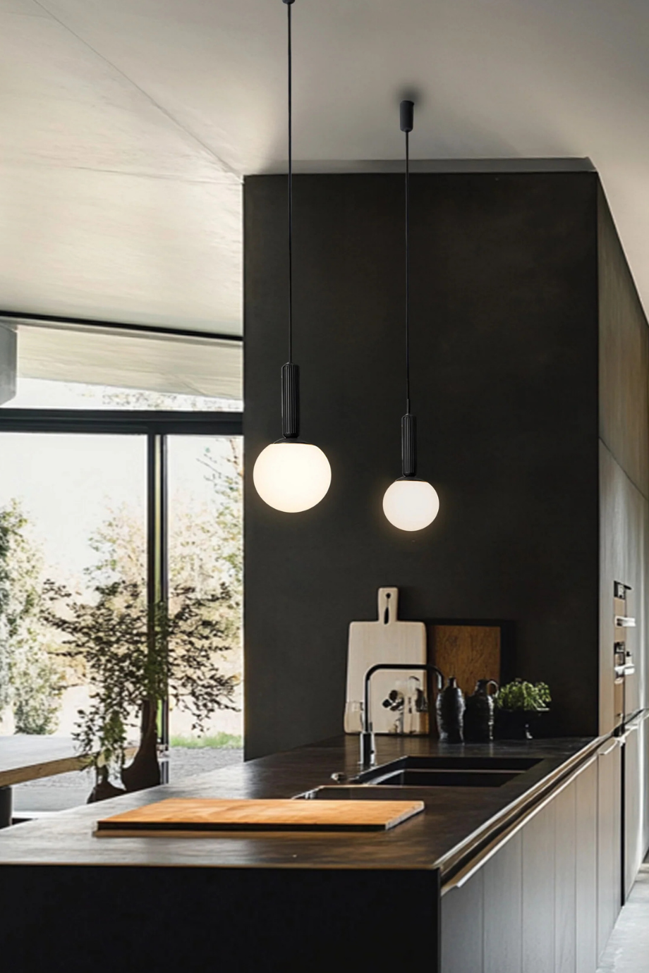 No. 2 Pendant Lamp Art Deco Opal Cam, Dekoratif Tasarım Sarkıt Aydınlatma