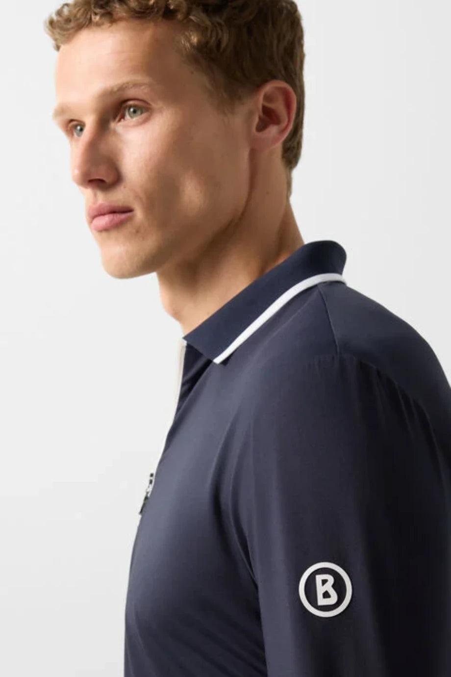 Jonah Lüks Sportif Stil Uzun Kollu Erkek Polo Sweatshirt