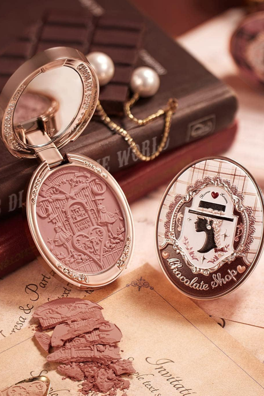 Chocolate Wonder-Shop Embossed Blush Lüks Pudra Allık