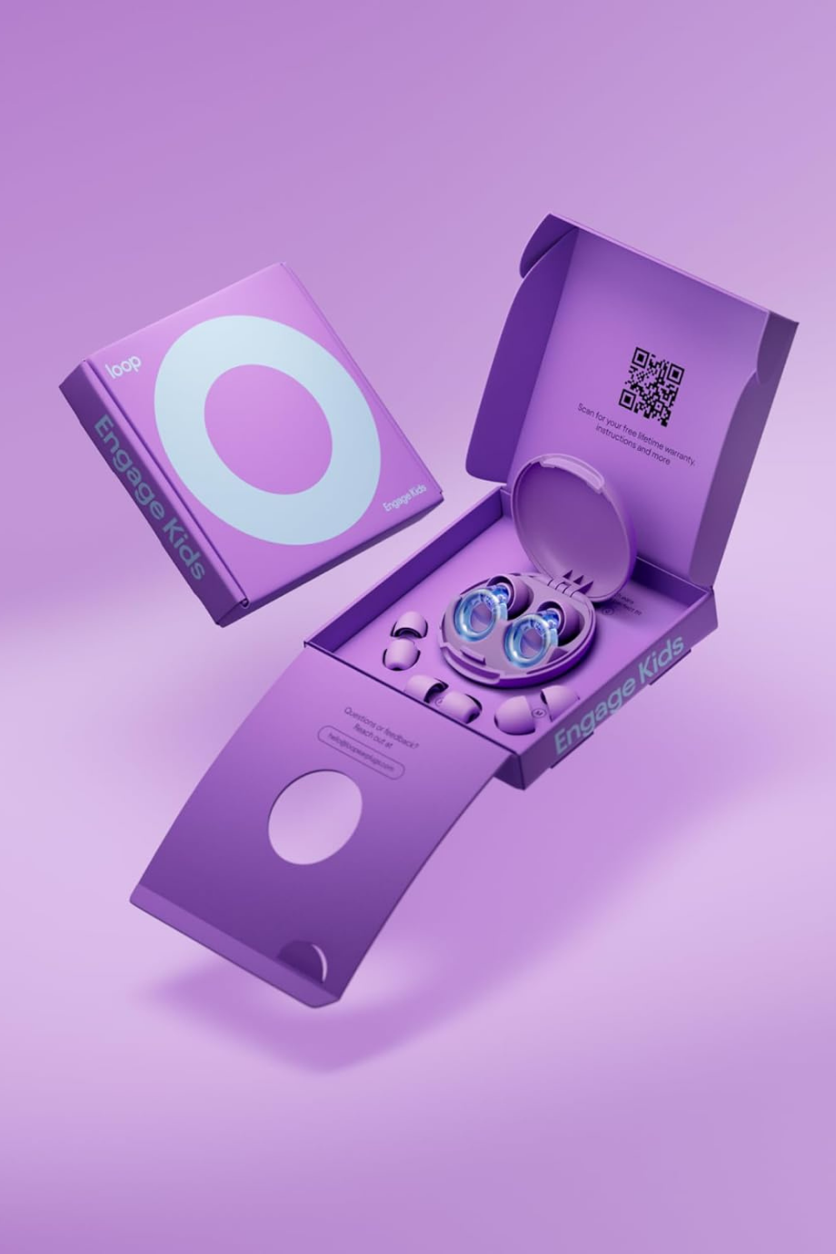 Engage Kids 2 Çocuk Kulak Tıkacı Günlük Gürültü Koruması Taşıma Çantası ile Birlikte