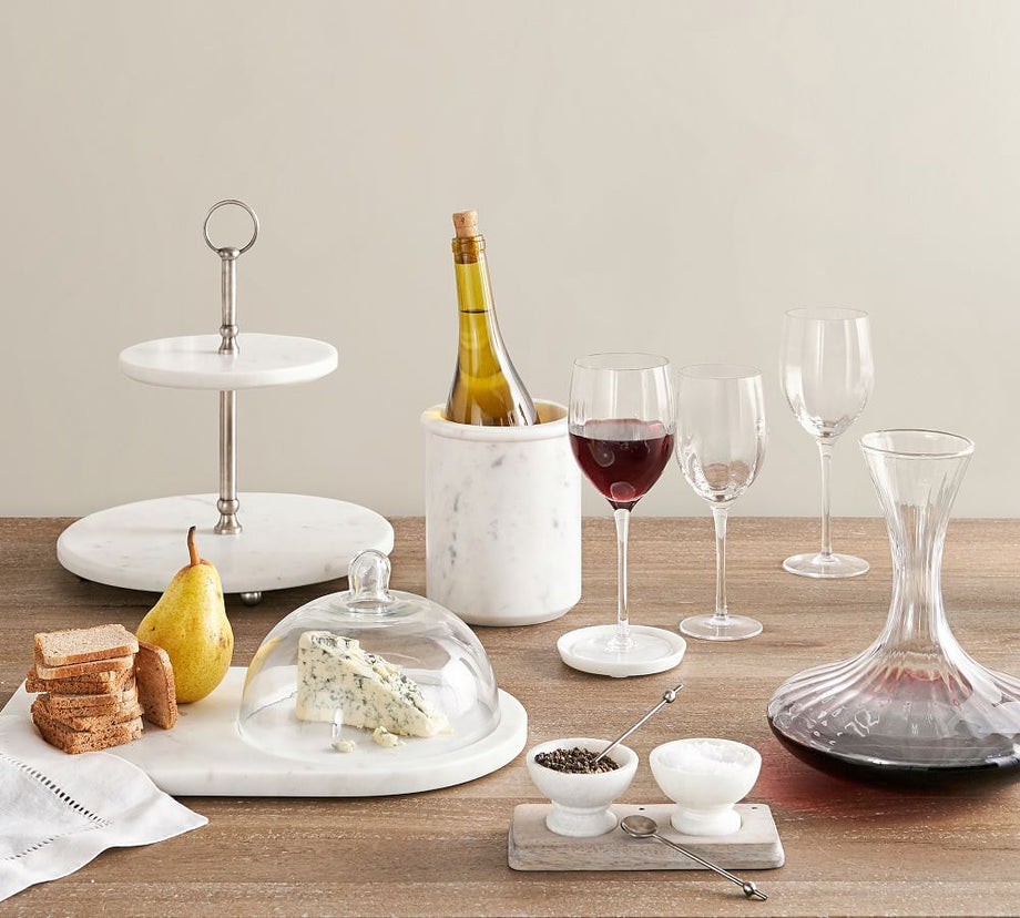 Beyaz Mermer Bardak Altlıkları, El Yapımı ve Doğal Mermer