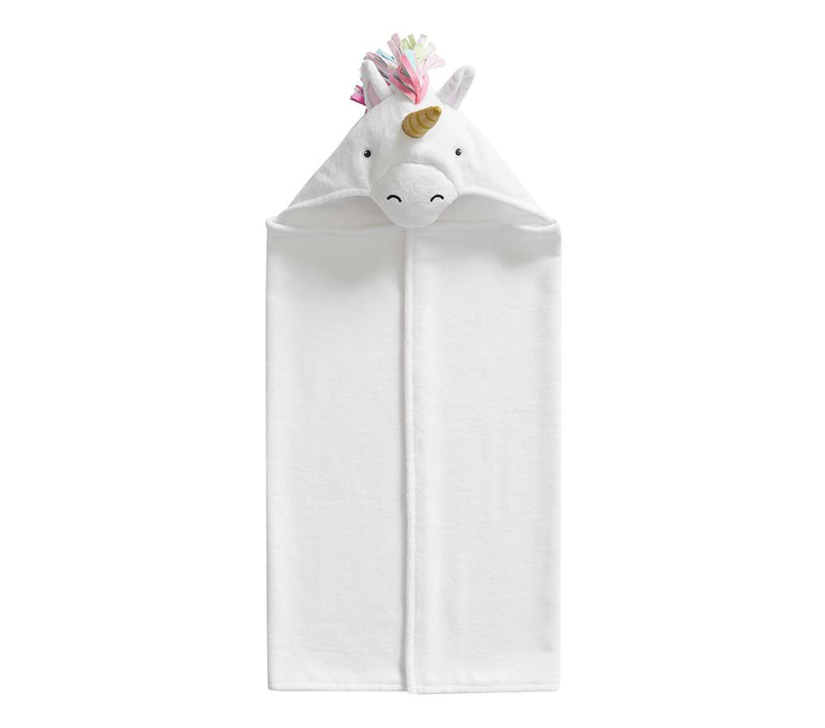 Unicorn Gökkuşağı Bebek Kapşonlu Havlu, Yumuşak ve Eğlenceli Tasarım