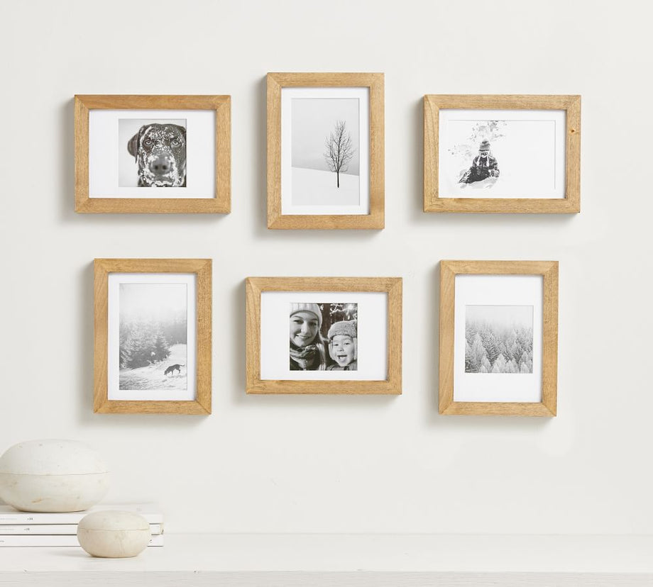 Çok Matlı Ahşap Galeri Masaüstü Çerçevesi, Doğal, 9x28