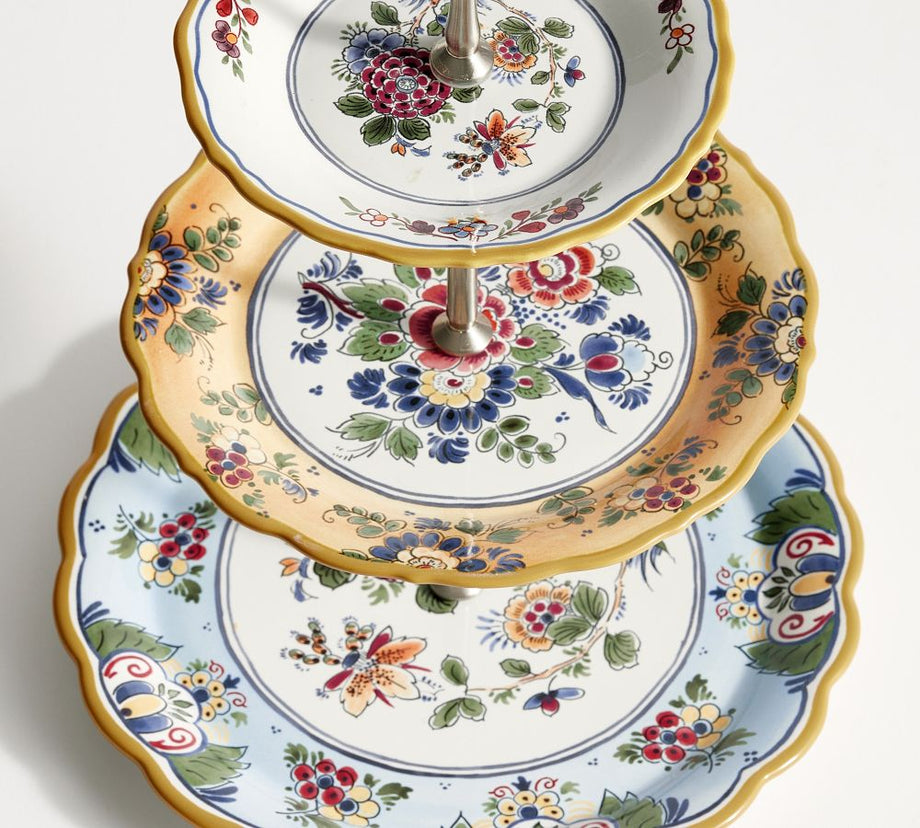 Charleston Floral 3 Katlı Stand, Şık ve Çok Katmanlı Sunumlar