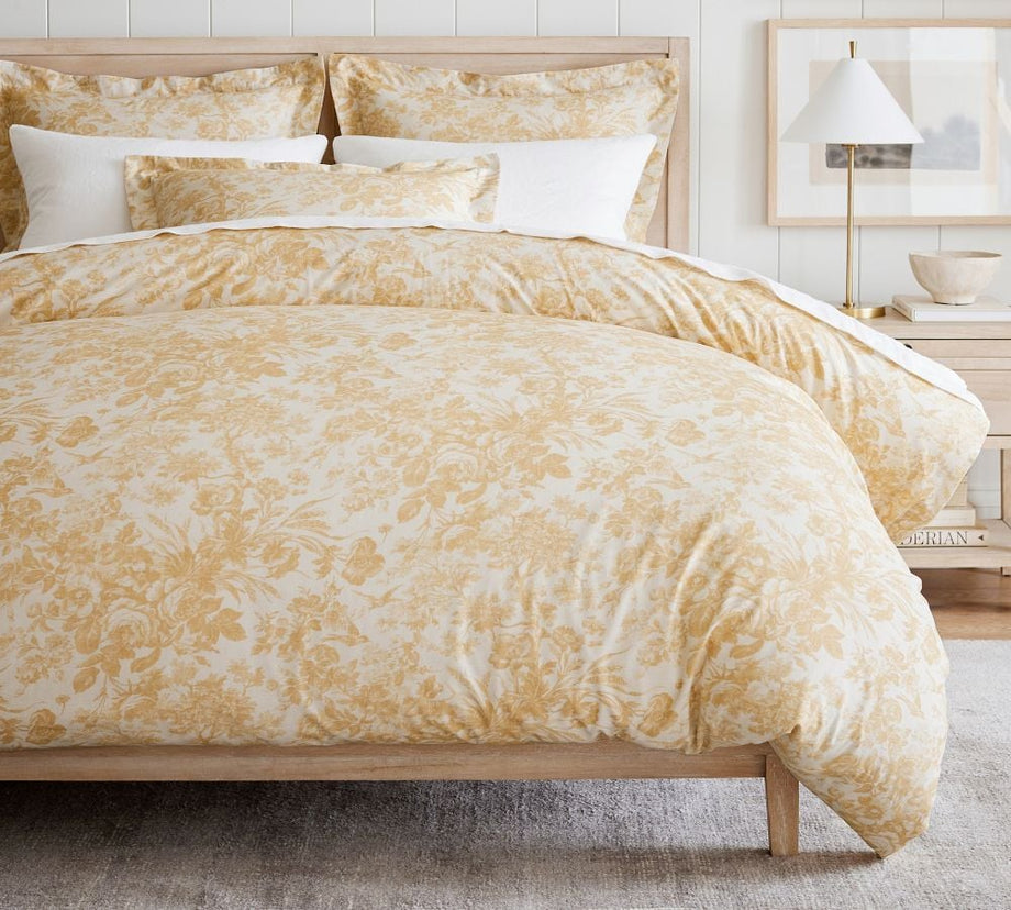 Sorrel Toile Yorgan Kılıfı, Altın, %100 Pamuk, STANDARD 100 by OEKO-TEX® Sertifikalı