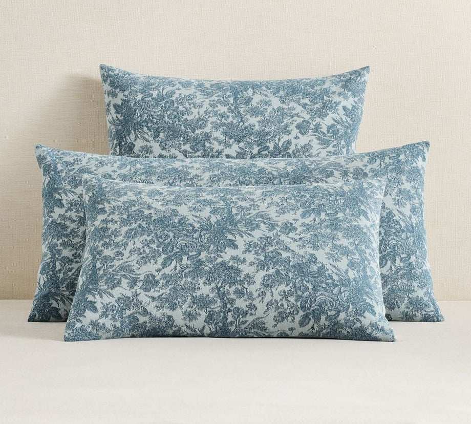 Sorrel Toile Jakarlı Şam Kılıf, %100 Pamuk, Süper Yumuşak, 51x66cm