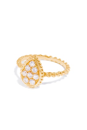 Serpent Bohème Küçük Yüzük, 18k Sarı Altın ve Elmaslar