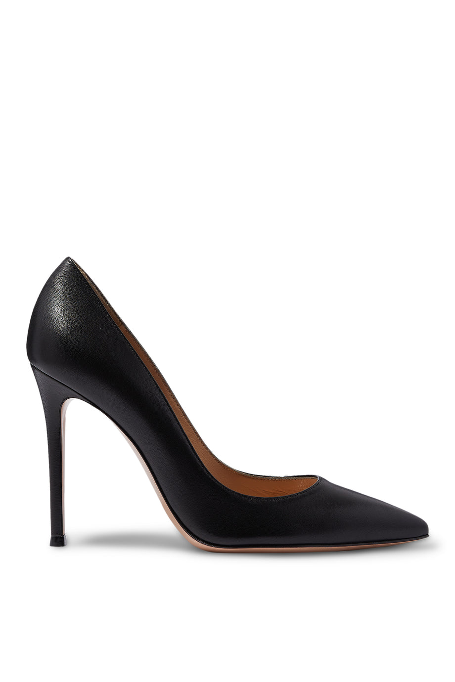 Gianvito 105 Nappa Deri Topuklu Ayakkabı - Siyah