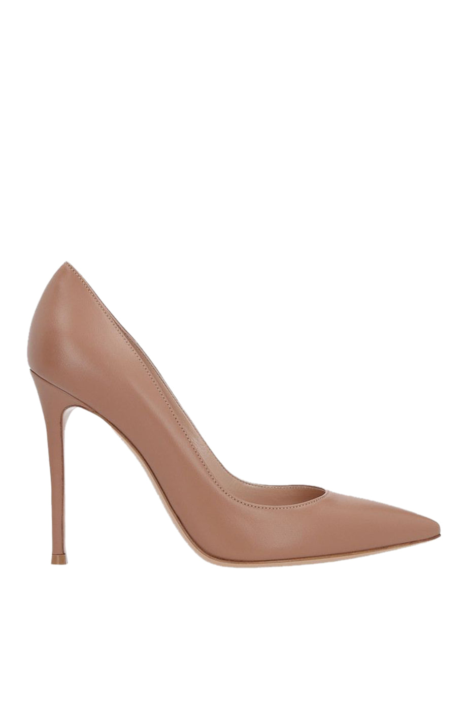 Gianvito 105 Nappa Deri Topuklu Ayakkabı - Kahverengi