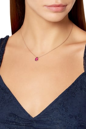 Serpent Bohème S Motif Kolye - Rhodolite Garnet Taşlı