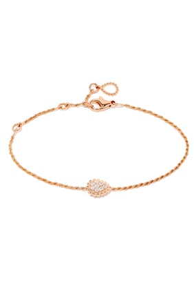 Pembe Altınlı Serpent Bohème XS Zincir Bilezik - Pırlanta İle Süslenmiş