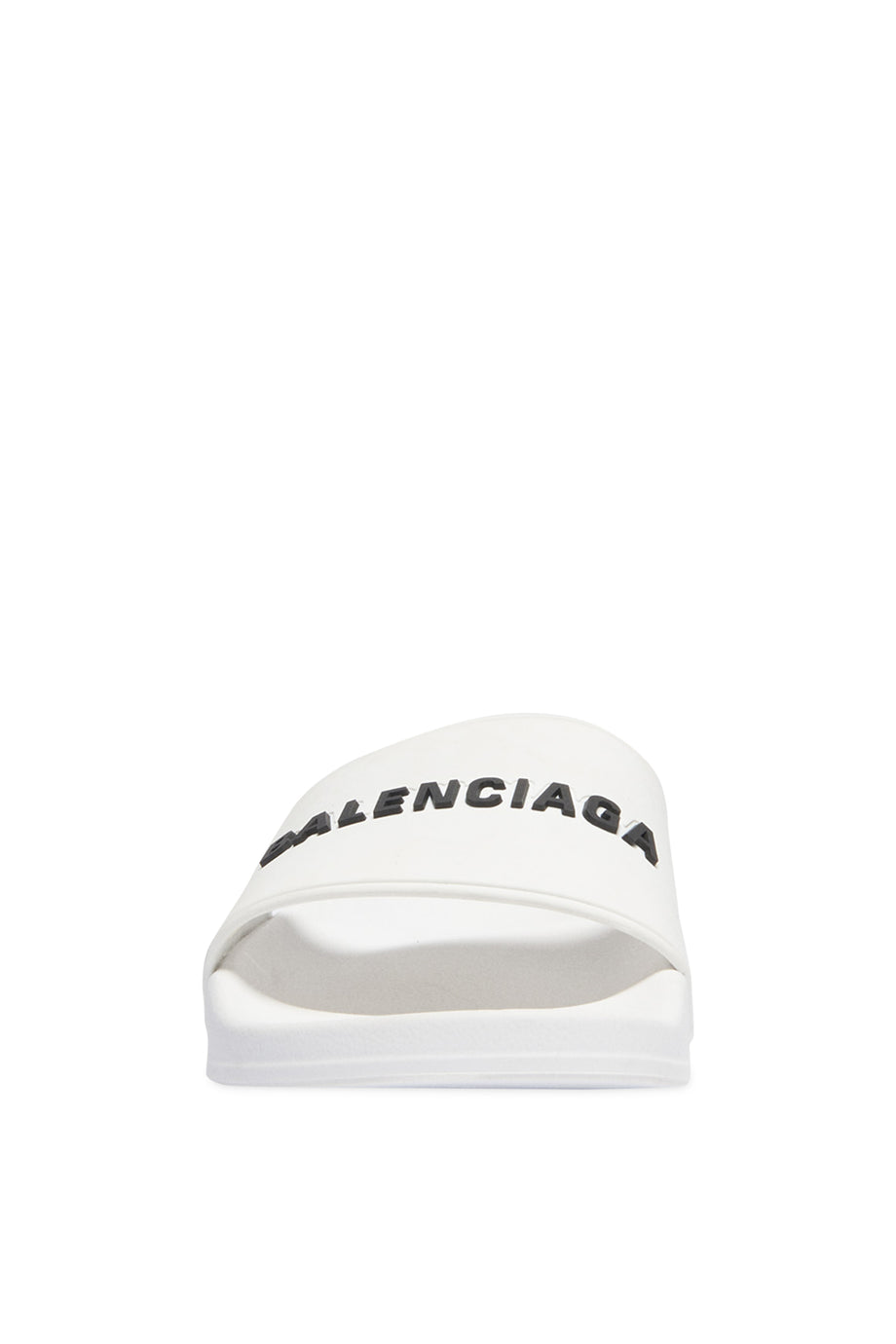 Balenciaga Logolu Beyaz Havuz Terlikleri