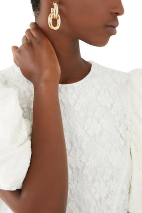 Çift XL Bağlantı Halka Küpeler