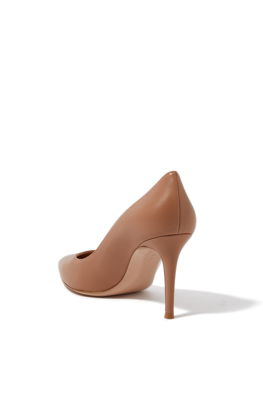 Gianvito Rossi 85 Deri Topuklu Ayakkabı - Açık Bej