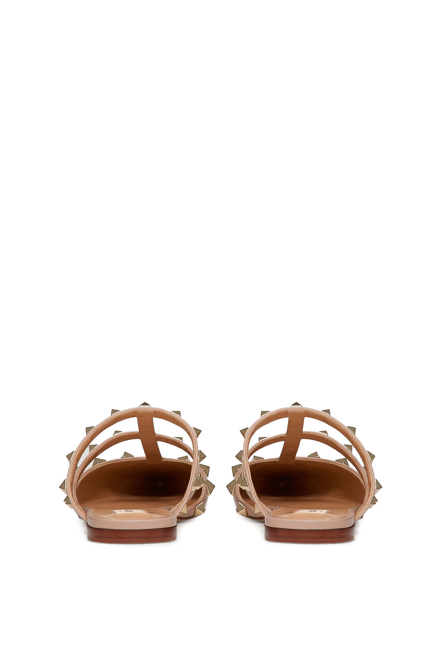 Valentino Garavani Rockstud Krem Mules - Koyu Pembe