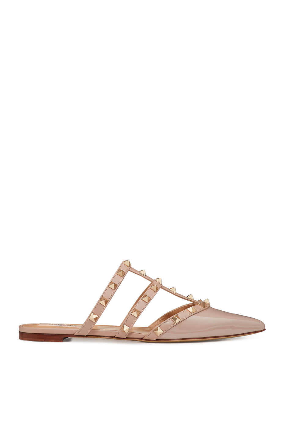 Valentino Garavani Rockstud Krem Mules - Koyu Pembe