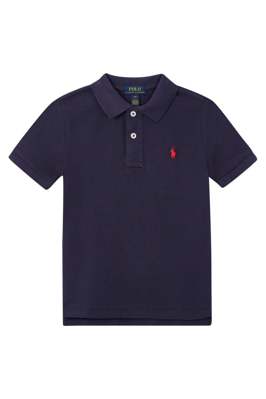 Navy Pamuklu Pony Logo Polo Yaka Tişört - Kırmızı