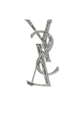 Gümüş Pirinç Broş - Saint Laurent