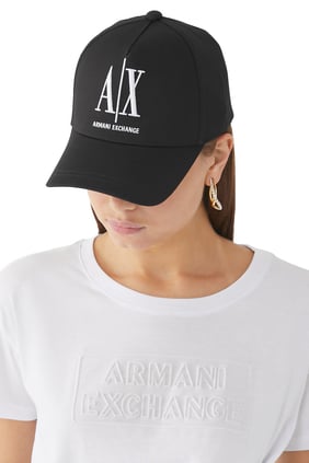 Armani Exchange AX Logolu Siyah Şapka