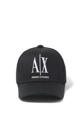 Armani Exchange AX Logo Beyzbol Şapkası - Siyah/Beyaz