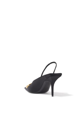Saten Kare Topuklu Mules - Balenciaga