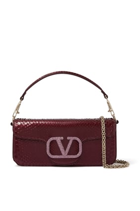 Valentino Garavani V Logo Orta Doğu Özel Zincirli Clutch Çanta