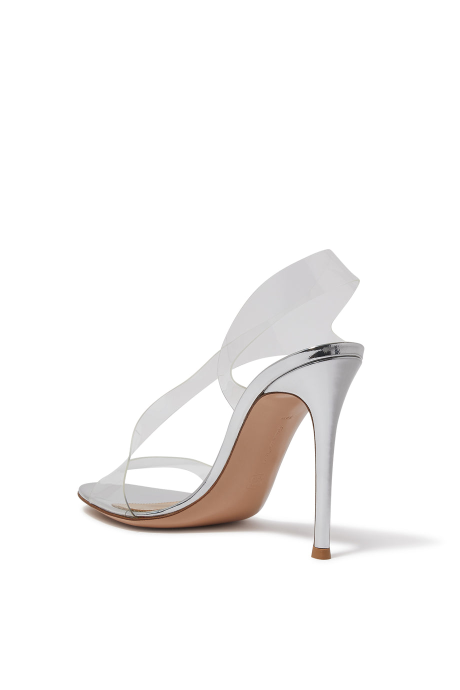Metropolis 105 Plexi & Metalik Deri Sandalet - Gümüş