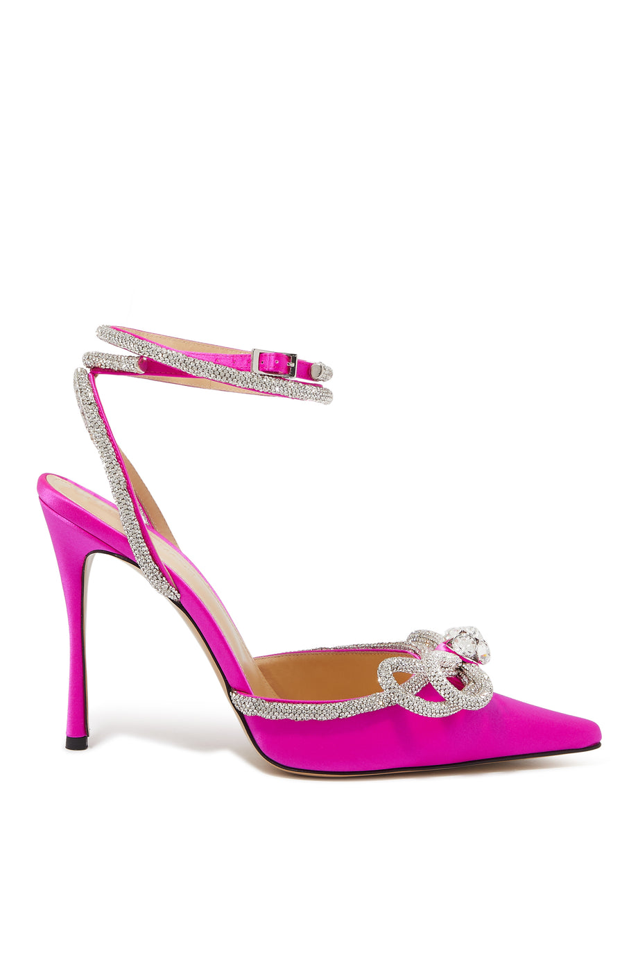 Çift Kurdele 110 Saten Topuklu Ayakkabı