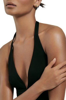 Petite Chatelaine Küpe, 18 Ayar Sarı Altın, Peridot ve Elmaslarla