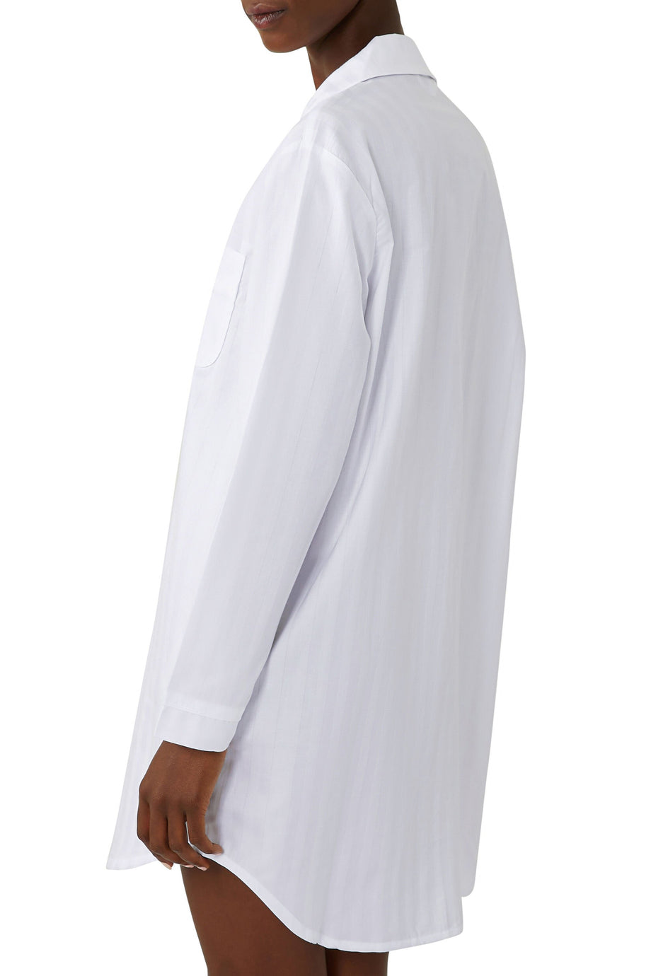 Classic Cotton Nightshirt %100 Pamuklu Beyaz Gecelik