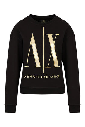 Armani Exchange Logolu Kapüşonlu Sweatshirt